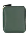 Comme Des Garçons Zip-around Wallet With Coin Pocket And Card Slots In Green