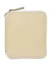 Comme Des Garçons Vertical Zip Around Wallet In Neutral