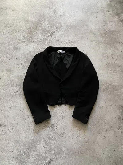 Pre-owned Comme Des Garçons Very Comme Des Garcons Wool Cropped Blazer Jacket In Black