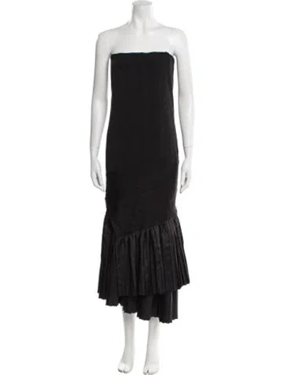 Pre-owned Comme Des Garçons Vintage 1980's Long Skirt In Black