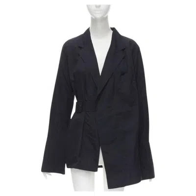 Pre-owned Comme Des Garçons Comme Des Garcons Vintage 1980s Black Asymmetric Belted Deconstructed Blazer M