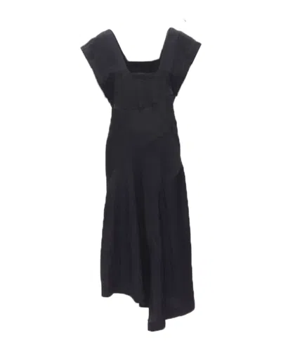 Comme Des Garçons Comme Des Garcons Vintage 1980s Square Neck Oversized Bias Cut Dress In Black