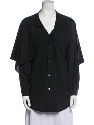 Pre-owned Comme Des Garçons Vintage 1985 Button-up Top In Black