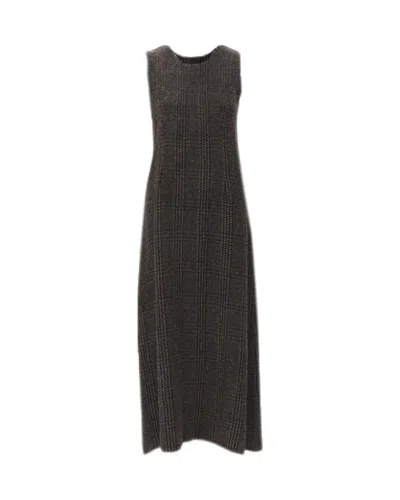 Comme Des Garçons Comme Des Garcons Vintage 1994 Boiled Wool Tweed Raw Frayed Edge Midi Dress In Black