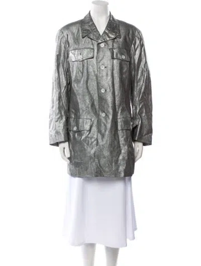 Pre-owned Comme Des Garçons Vintage 1994 Coat In Silver