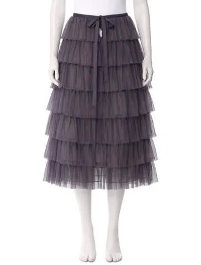 Pre-owned Comme Des Garçons Vintage 1995 Midi Length Skirt In Gray