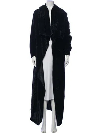 Pre-owned Comme Des Garçons Vintage 1999 Faux Fur Coat In Black