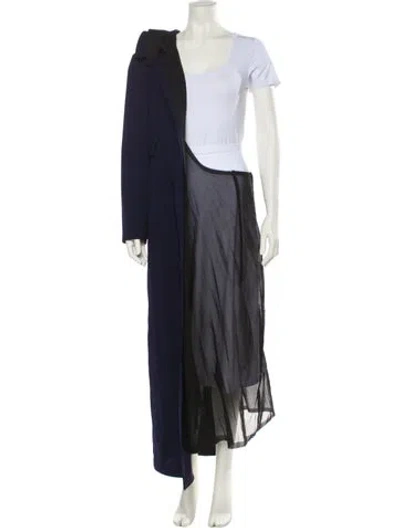 Pre-owned Comme Des Garçons Vintage 1999 Trench Coat In Blue