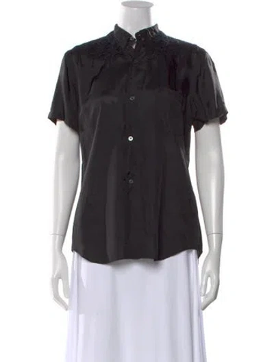 Pre-owned Comme Des Garçons Vintage 2000's Button-up Top In Black