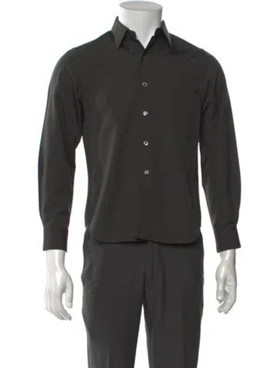 Pre-owned Comme Des Garçons Vintage 2000 Button-up Top In Black