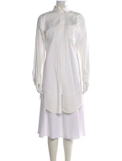 Pre-owned Comme Des Garçons Vintage 2000's Button-up Top In White