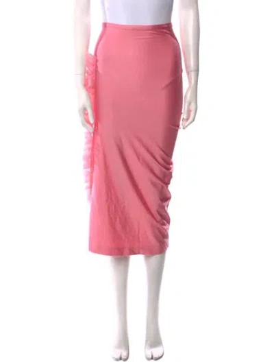 Pre-owned Comme Des Garçons Vintage 2000 Midi Length Skirt In Pink