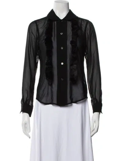 Pre-owned Comme Des Garçons Vintage 2000's Top In Black