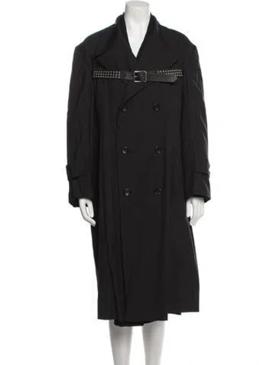 Pre-owned Comme Des Garçons Vintage 2000 Trench Coat In Black