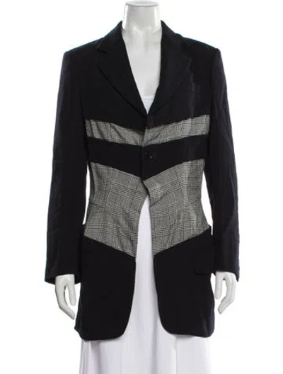 Pre-owned Comme Des Garçons Vintage 2001 Blazer In Blue