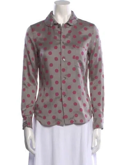 Pre-owned Comme Des Garçons Vintage 2002 Button-up Top In Gray