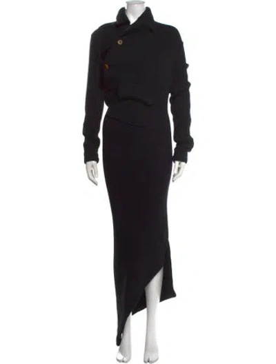 Pre-owned Comme Des Garçons Vintage 2002 Long Dress In Black