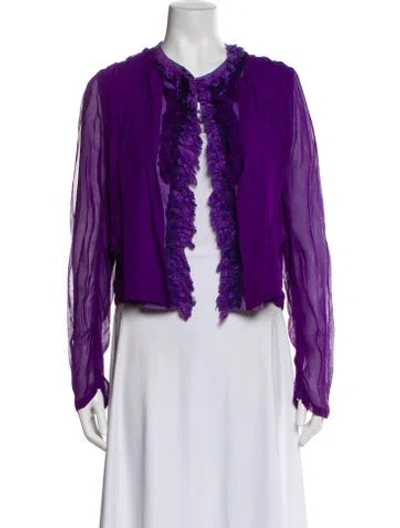 Pre-owned Comme Des Garçons Vintage 2003 Evening Jacket In Purple