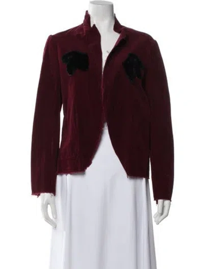 Pre-owned Comme Des Garçons Vintage 2003 Jacket In Burgundy