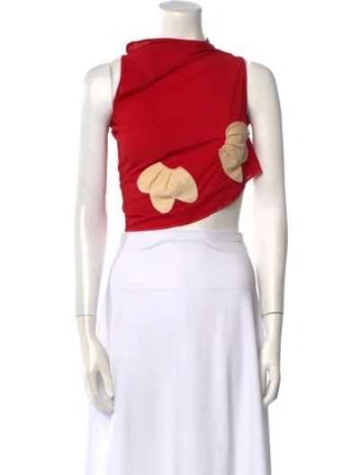 Pre-owned Comme Des Garçons Vintage 2004 Crop Top In Red