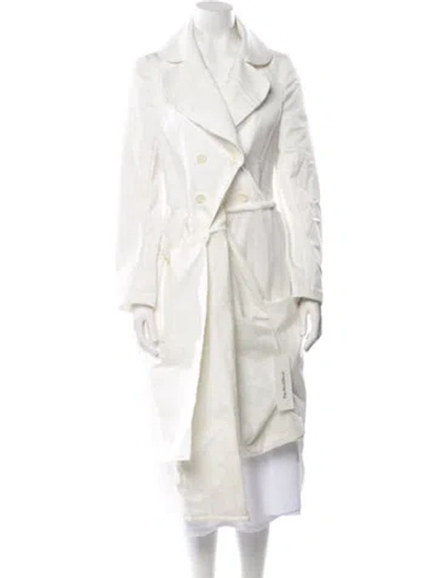 Pre-owned Comme Des Garçons Vintage 2008 Trench Coat In White