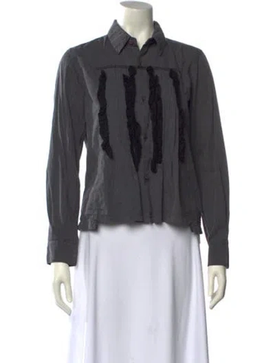 Pre-owned Comme Des Garçons Vintage 2010 Blouse In Gray