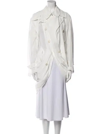 Pre-owned Comme Des Garçons Vintage 2011 Trench Coat In White