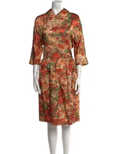 Pre-owned Comme Des Garçons Vintage Knee-length Dress In Orange