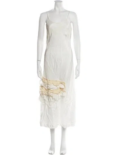 Pre-owned Comme Des Garçons Vintage Long Dress In White