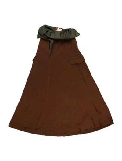 Pre-owned Comme Des Garçons Vintage Long Skirt In Brown/green