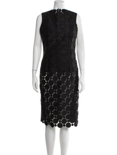 Pre-owned Comme Des Garçons Vintage Midi Length Dress In Black