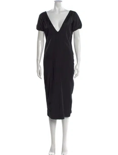 Pre-owned Comme Des Garçons Vintage Midi Length Dress In Black