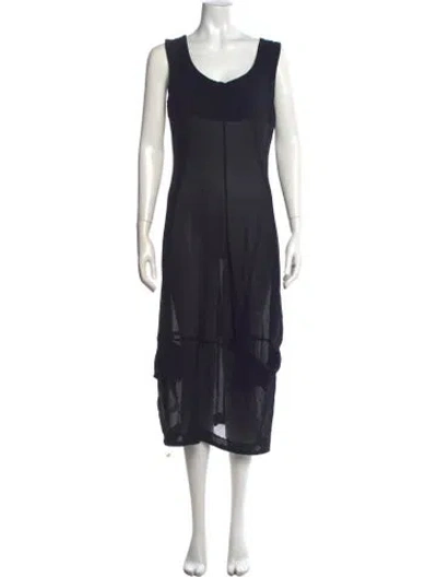 Pre-owned Comme Des Garçons Vintage Midi Length Dress In Black