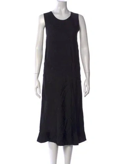 Pre-owned Comme Des Garçons Vintage Midi Length Dress In Black