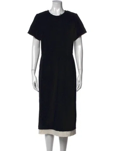 Pre-owned Comme Des Garçons Vintage Midi Length Dress In Black