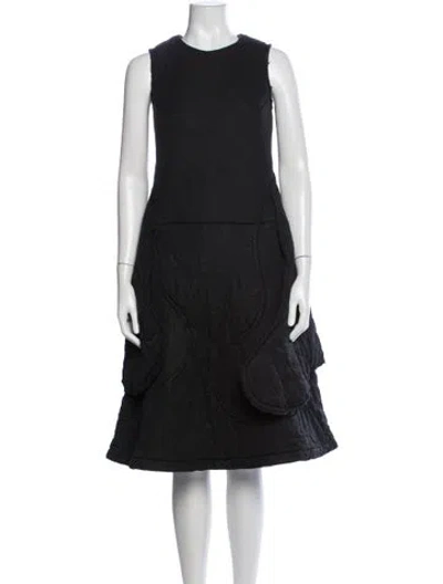Pre-owned Comme Des Garçons Vintage Midi Length Dress In Black