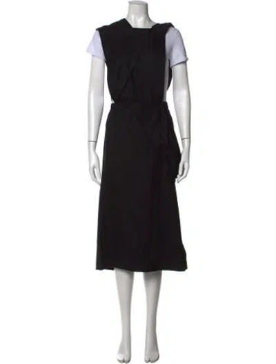 Pre-owned Comme Des Garçons Vintage Midi Length Dress In Black