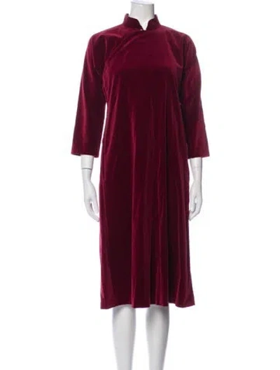Pre-owned Comme Des Garçons Vintage Midi Length Dress In Burgundy