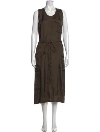 Pre-owned Comme Des Garçons Vintage Midi Length Dress In Green