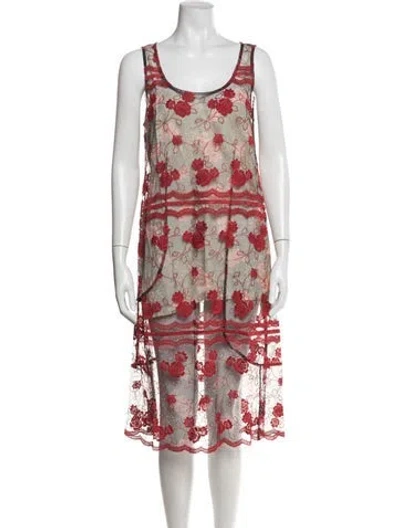 Pre-owned Comme Des Garçons Vintage Midi Length Dress In Multi