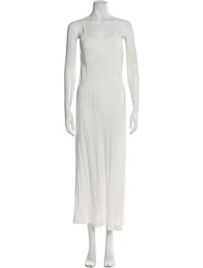 Pre-owned Comme Des Garçons Vintage Midi Length Dress In White