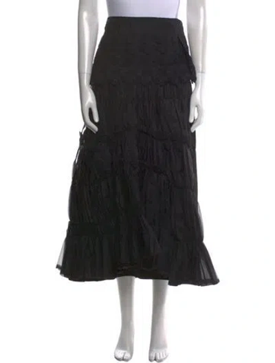 Pre-owned Comme Des Garçons Vintage Midi Length Skirt In Black