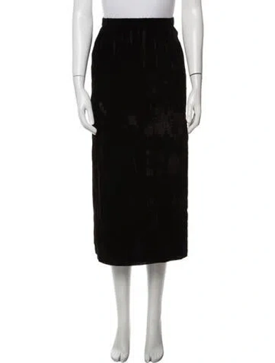 Pre-owned Comme Des Garçons Vintage Midi Length Skirt In Black