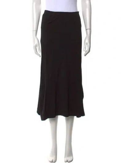 Pre-owned Comme Des Garçons Vintage Midi Length Skirt In Black