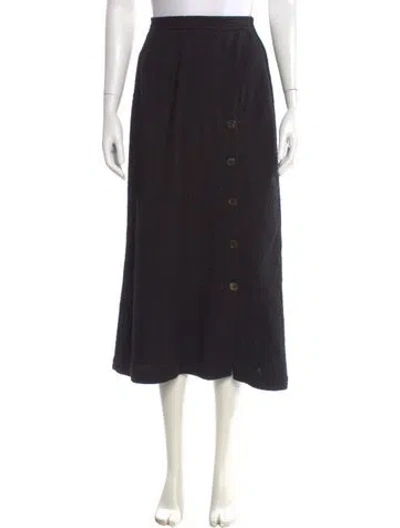 Pre-owned Comme Des Garçons Vintage Midi Length Skirt In Black