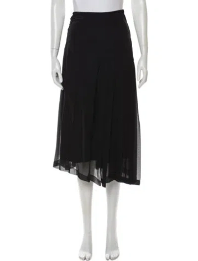 Pre-owned Comme Des Garçons Vintage Midi Length Skirt In Black