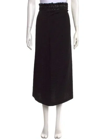Pre-owned Comme Des Garçons Vintage Midi Length Skirt In Black