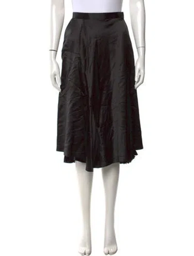 Pre-owned Comme Des Garçons Vintage Midi Length Skirt In Black