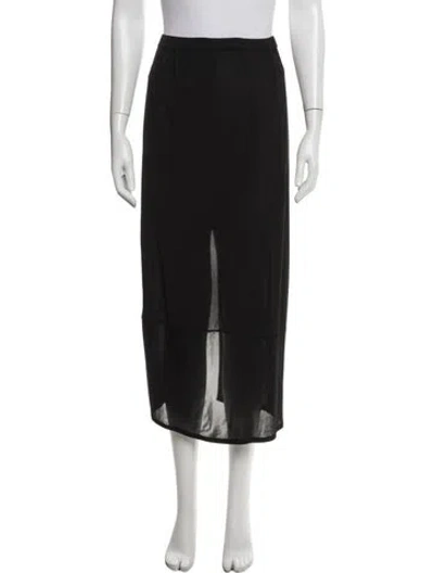 Pre-owned Comme Des Garçons Vintage Midi Length Skirt In Black