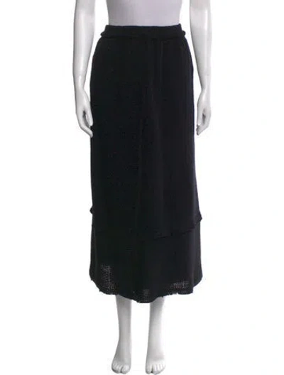 Pre-owned Comme Des Garçons Vintage Midi Length Skirt In Black